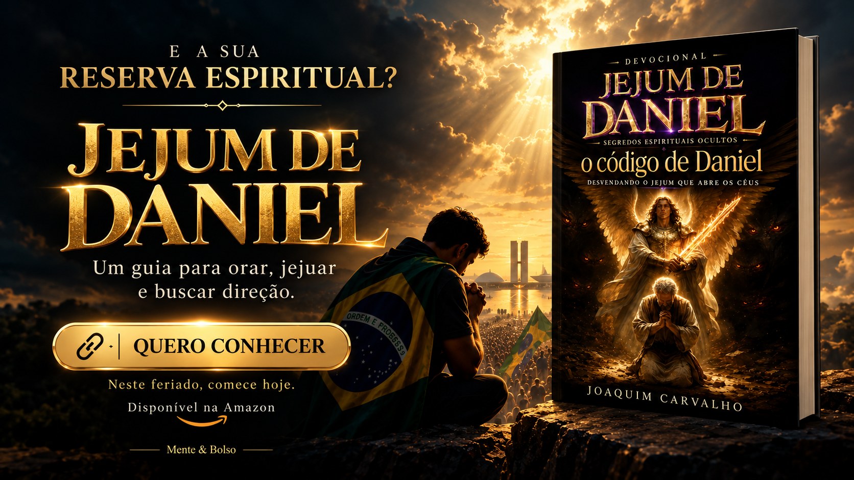 Anúncio do livro Jejum de Daniel, de Joaquim Carvalho